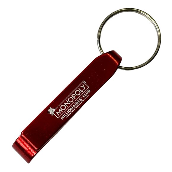 Vintage Monopoly Red Millionaire Club Bottle Opener Keyring EUC - Picture 1 of 7